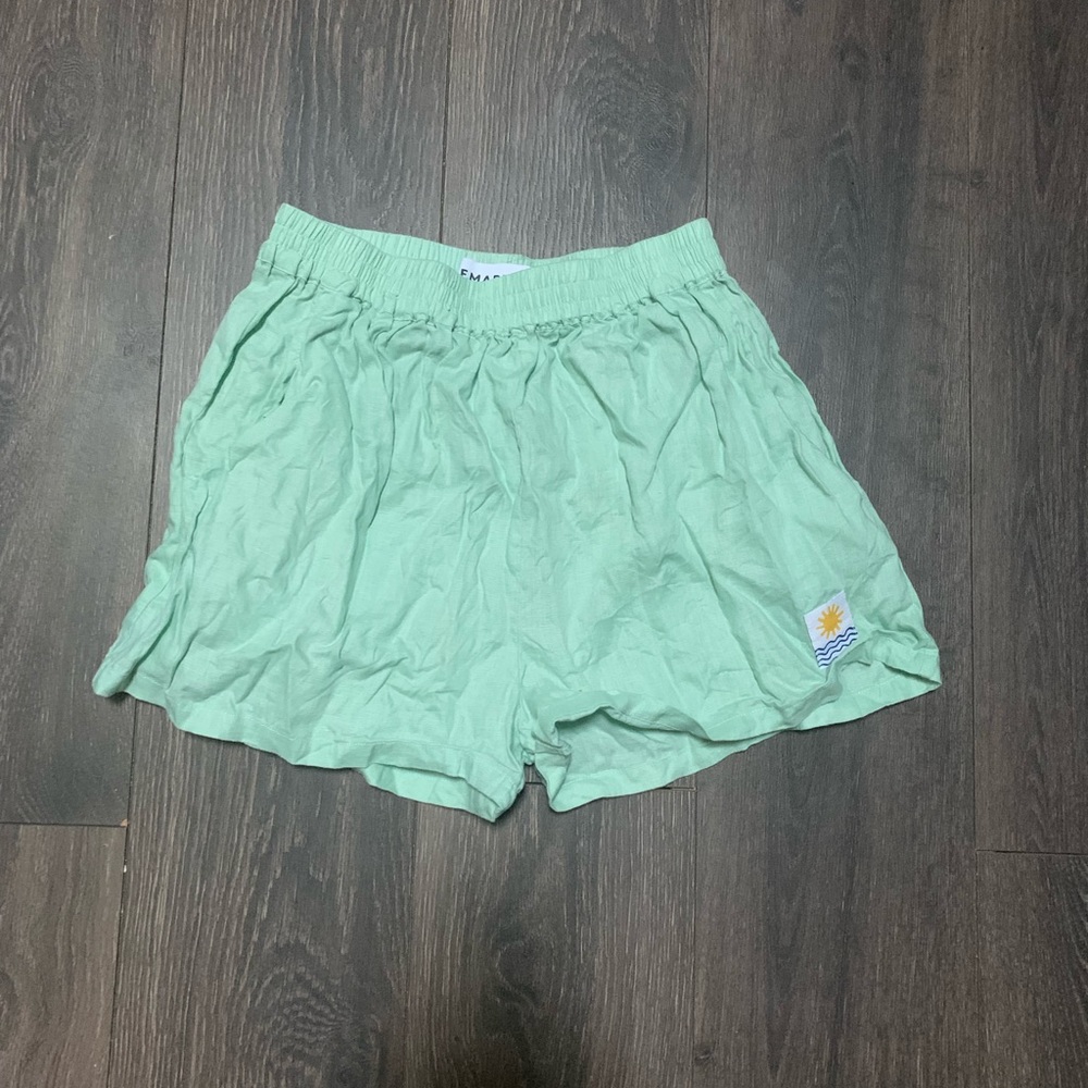LF Markey Basic Linen Shorts — Jade